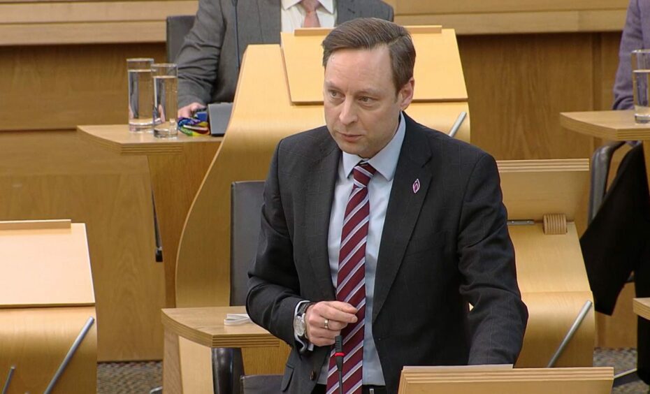 Conservative shadow net zero, energy and transport secretary Liam Kerr. Holyrood.