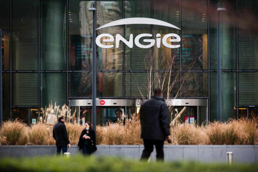 A logo on the Engie SA headquarters in the La Defense business district in Paris, France, on Thursday, Jan. 21, 2021.