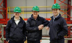 Left to right, Charlie Cameron (Managing Director of Training), Peter Robinson (Chairman position on the AquaTerra Group Board of Directors) and Stephen Taylor (Managing Director of the Integrated Services business).