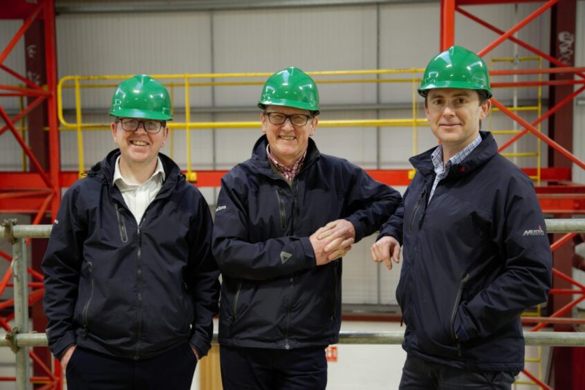 Left to right, Charlie Cameron (Managing Director of Training), Peter Robinson (Chairman position on the AquaTerra Group Board of Directors) and Stephen Taylor (Managing Director of the Integrated Services business).