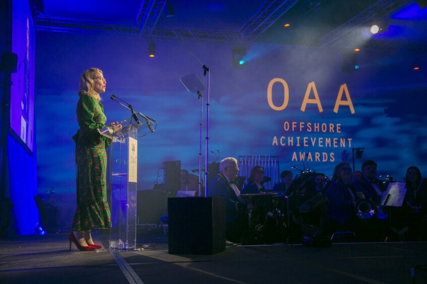 Offshore Achievement Awards host Sally Phillips.