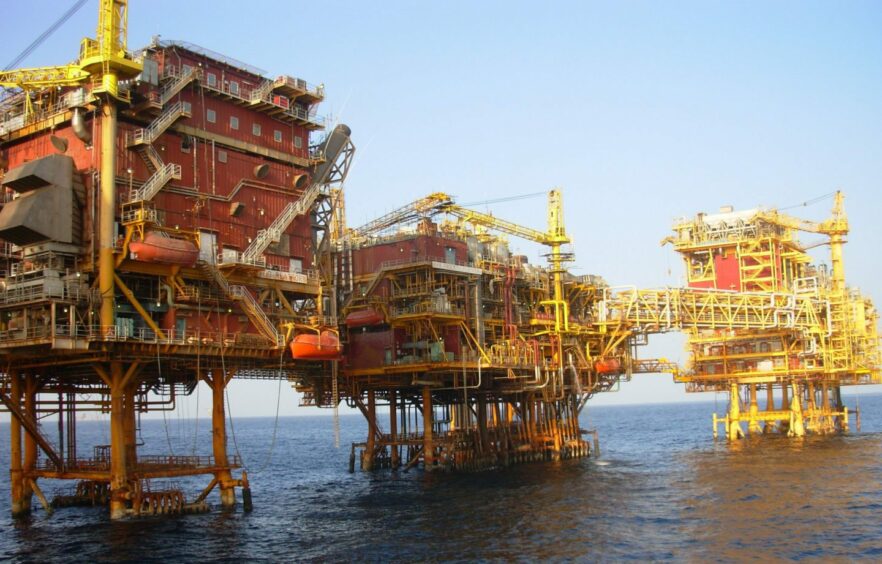 ONGC platform at Mumbai High in the Arabian Sea