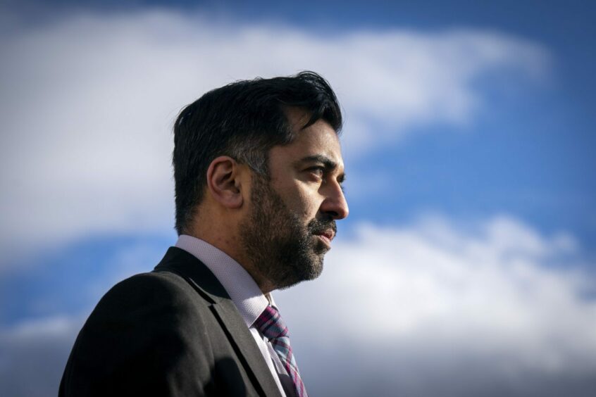 SNP leader Humza Yousaf visiting the north-east.