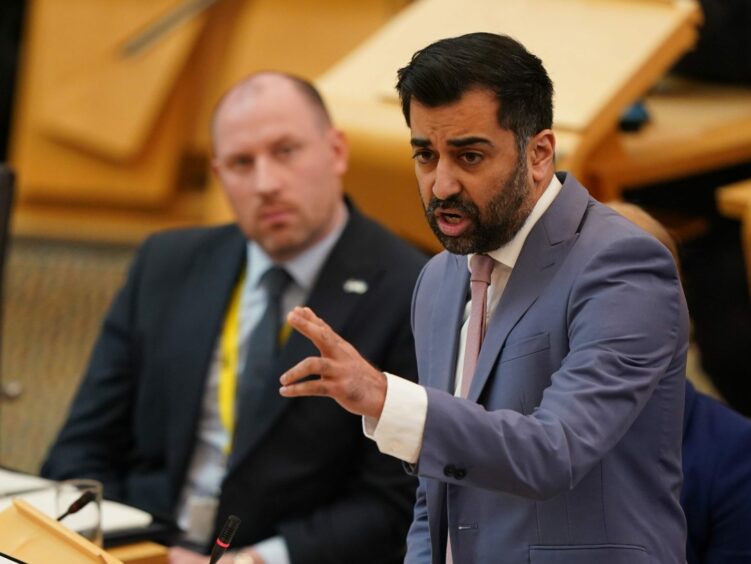 Oil protestors Humza Yousaf