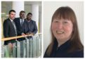 Left pic: From left to right, Dushyant Sharma, vice-president transformation at bp, Dr Ollie Folayan MBE and Dr Roy Bitrus, co-chairs of AFBE-UK Scotland. And right: Dr Carol Marsh OBE, head of digital systems at Celestia UK.. -. Supplied by AFBE-UK Date; 27/03/2023