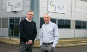 L-r Stuart Ferguson, non-executive director, and Andrew Louden, chief executive, of Aberdeen company isol8.