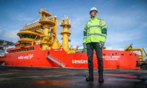 Director of Asset Management for Offshore Robert Bryce with the Edda Brint.
