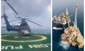 Storm Otto helicopter