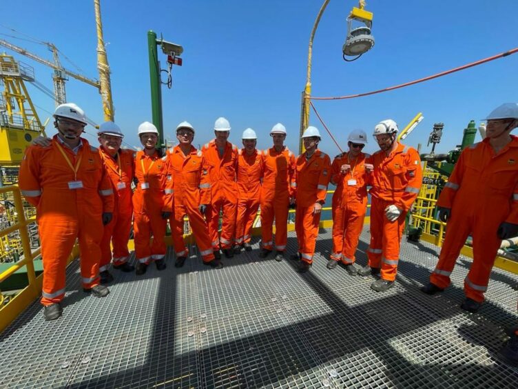 Picture shows; The sailaway ceremony of the Firenze FPSO. Dubai. Supplied by Eni Date; 06/04/2023