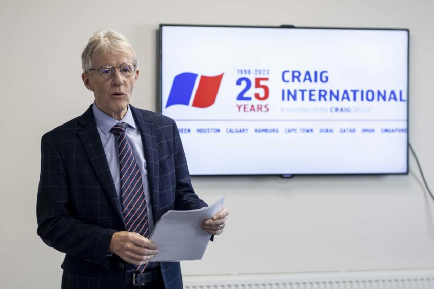 Douglas Craig, chairman of Craig Group, opens the new office