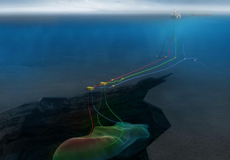 Illustration of the Fenja field and tie back.