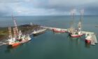 Vessel's parked up in Aberdeen South Harbour.