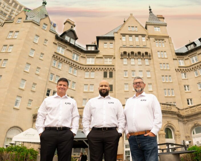 EXS Group founders, from left to right: Robert Murdoch, Ankush Khosla, Conrad Ritchie.