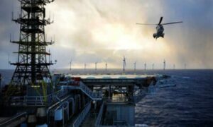 An artist's impression of the Hywind Tampen wind farm, which is now powering assets offshore Norway.