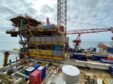 The Amethyst A2D topsides on board the ERDA rig after removal.