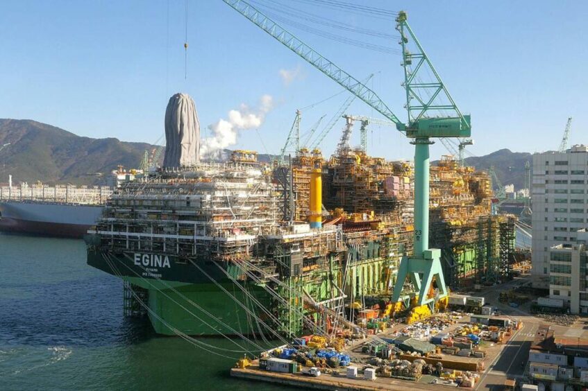 Picture shows; The Egina FPSO. Nigeria. Supplied by Nondera Energy Services Date; Unknown