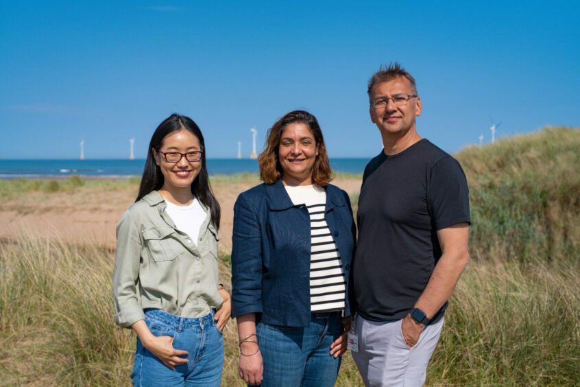 Fennex plans to invest £1.2 million to accelerate the use of digital technology in the renewables sector. L-R: Fennex's Business Analyst Munguntsetseg Ganbold, Co-founder Nassima Brown, and Managing Director and Co-founder Adrian Brown.