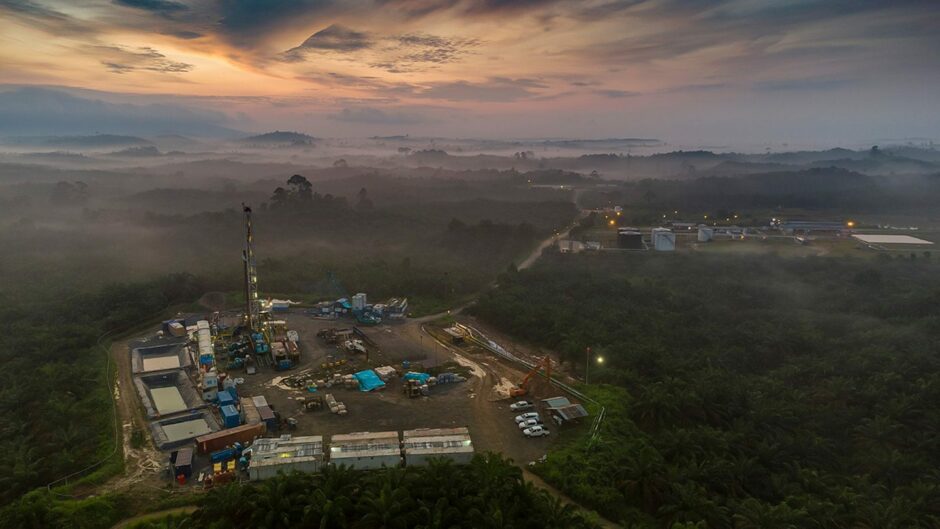 Aerial view of CPF and well pad for Criterium Energy