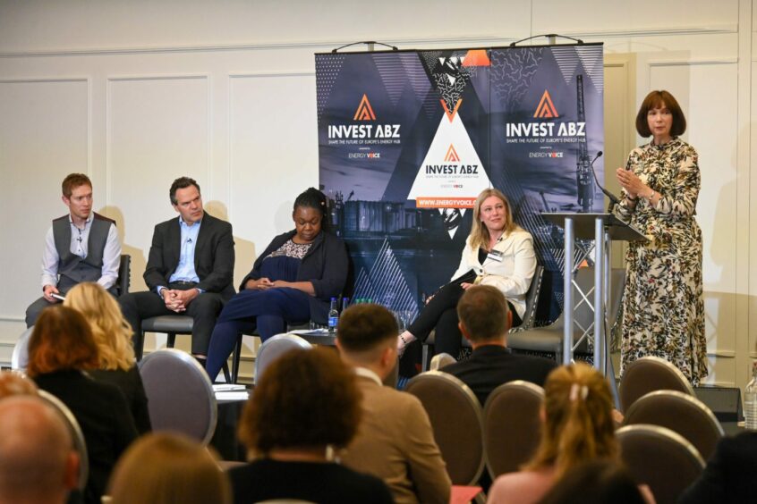 Panel 1 at Invest ABZ 2023 discussing if Aberdeen is still Europe's energy capital.