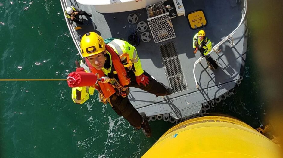 Pict's Get Up Safe (GUS) in use offshore.