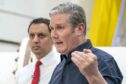 Scottish Labour leader Anas Sarwar and Labour leader Sir Keir Starmer during the launch of the Labour party's mission on cheaper green power,
