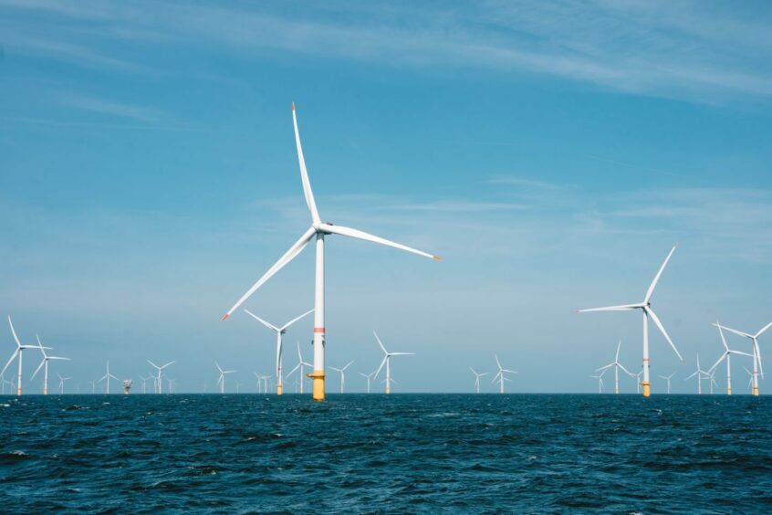 An offshore wind farm.