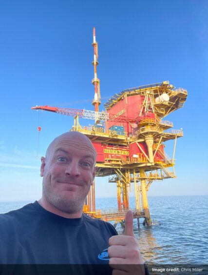 Chris Miller has entered the offshore selfie competition