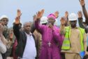 Archbishop Stephen Kaziimba visiting the Uganda's oilfields