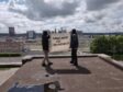 Climate Camp Scotland protestors on the roof of the Grangemouth oil refinery
