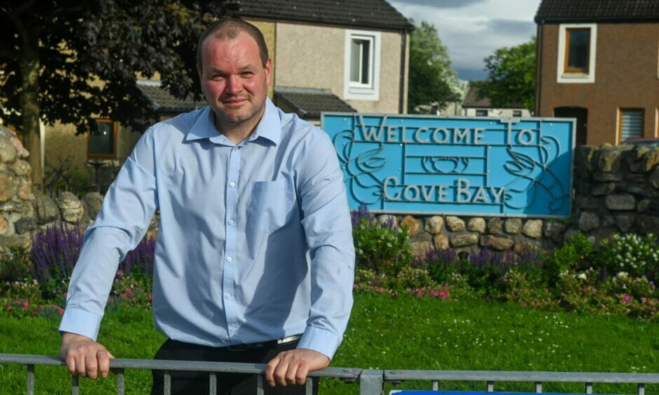 Ryan Coutts is looking to encourage people to shop local in Cove & Altens. Image: Kenny Elrick/DC Thomson