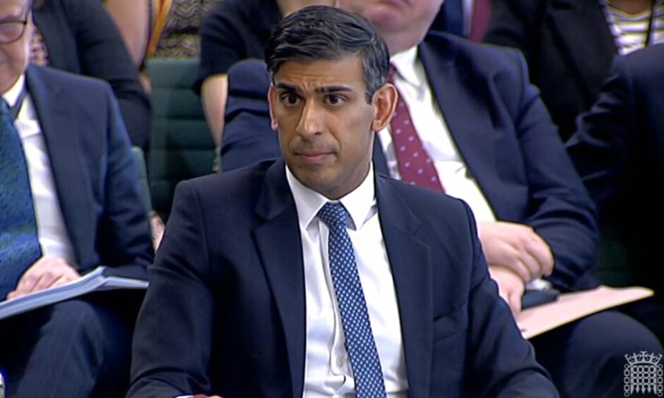 Prime Minister Rishi Sunak appearing before the Liaison Committee at the House of Commons, London. Picture date: Tuesday July 4, 2023.