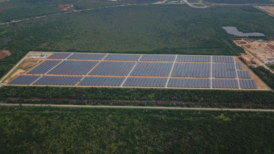 Solar panels from above