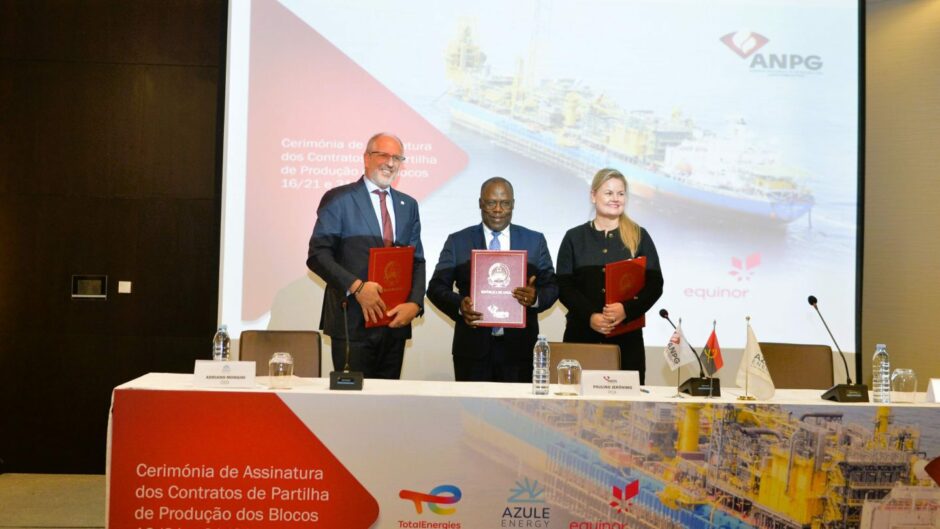 Azule and Equinor have signed a PSA to explore Block 31/21 off Angola