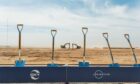 Shovels during a groundbreaking ceremony at the Occidental Petroleum and 1PointFive Direct Air Capture (DAC) plant in Ector County, Texas, US, on Friday, April 28, 2023.
