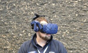 A still image from a scenario in DNV's VR MAH training