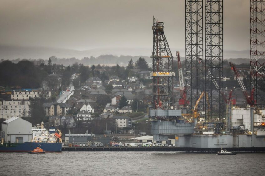 The Valaris 122, pictured here moored in Dundee in 2021, will be carrying out the drilling work at Jackdaw.