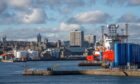 Aberdeen port harbour.