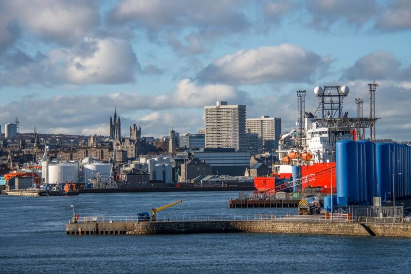 Aberdeen port harbour.