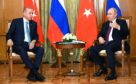 Russain President Vladimir Putin Meets  President Of the Republic of Turkiye Recep Tayyip Erdogan in Sochi, Russia on September 04, 2023.