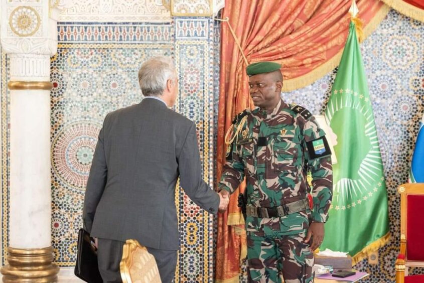 Gabon's new president meets France's ambassador