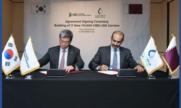 HHI has signed up with QE to build 17 new LNG carriers