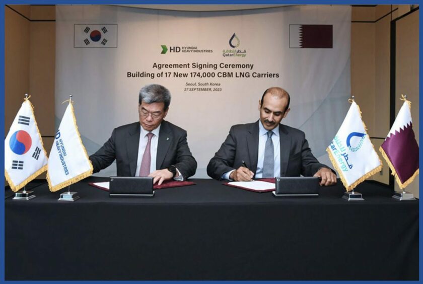 HHI has signed up with QE to build 17 new LNG carriers