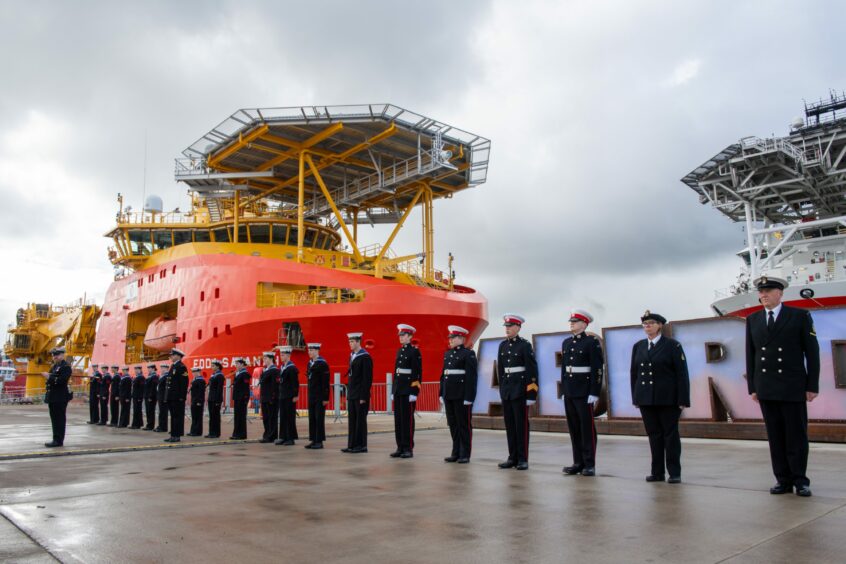 Grampian district sea cadets at the Port of Aberdeen. Friday, September 2nd, 2023, Image: Kenny Elrick/DC Thomson