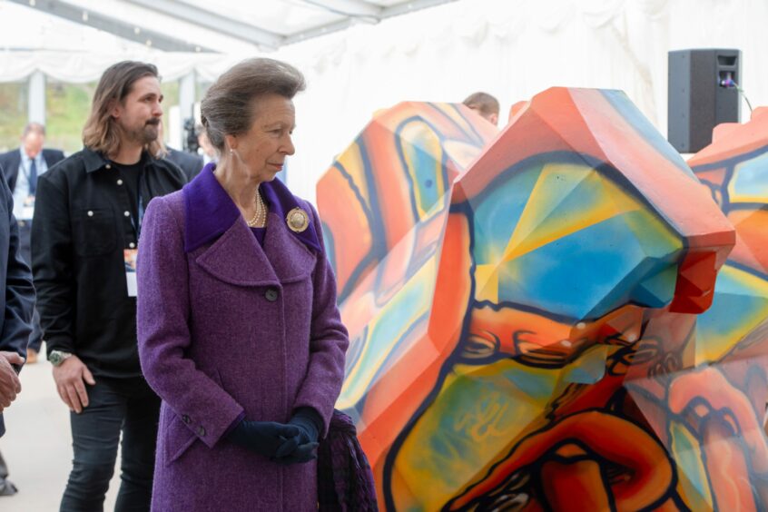 Princess Anne opening Aberdeen South Harbour. 
Friday, September 2nd, 2023, Image: Kenny Elrick/DC Thomson