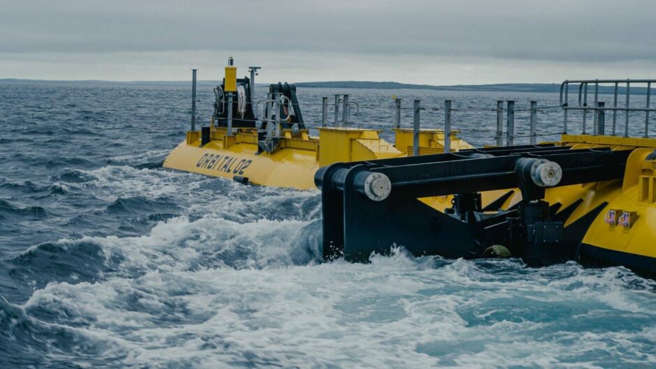 Orbital Marine's O2 floating tidal turbine.