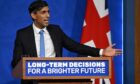 Prime Minister Rishi Sunak delivers a speech on the plans for net-zero commitments in the briefing room at 10 Downing Street, London.