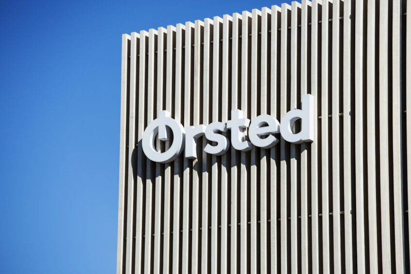 Orsted logo at its Gentofte headquarters.