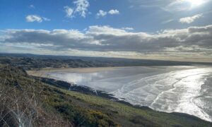 Saunton Sands, North Devon, where the cable will make landfall.