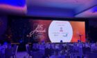 The stage at the EIC National Awards 2023. Marriott Hotel Grosvenor Square, London.