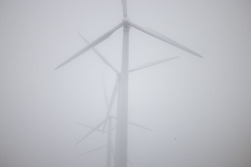 Offshore wind turbines at the Middelgrunden wind farm off the coast of Copenhagen, Denmark, on Thursday, Jan. 26, 2023. The wind farm off the coast of Denmark gives tour groups the rare opportunity to actually climb a turbine. Photographer: Carsten Snejbjerg/Bloomberg
